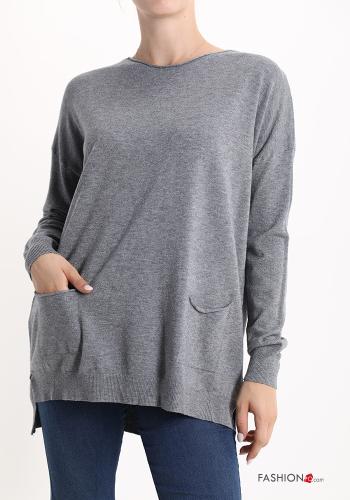  Pull avec poches  Gris