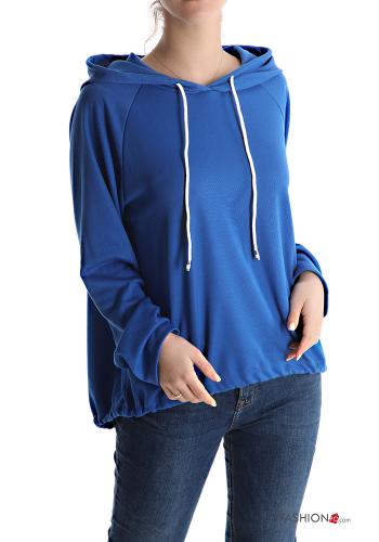 Sweatshirt with hood with elastic