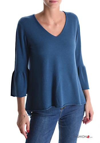  Maglione scollo a V maniche a tre quarti  Ottanio