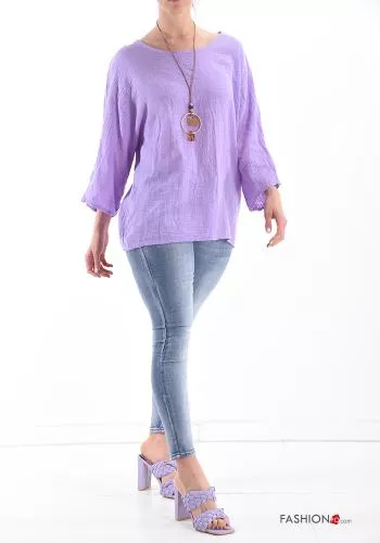  Cotton Tunic with necklace