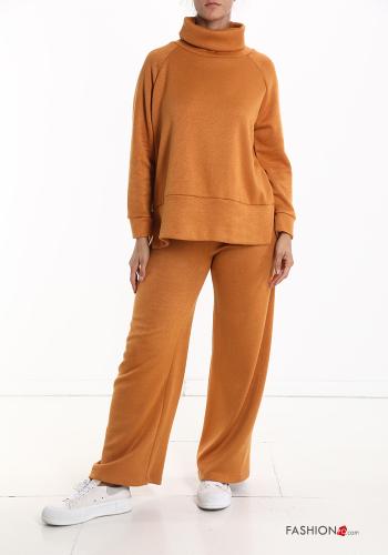  Conjunto com gola subida com elástico  Amarelo Tráfego