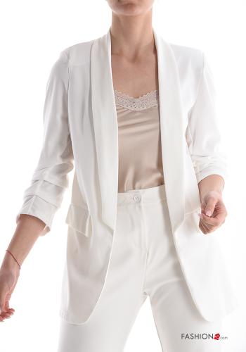  Casual Blazer  White