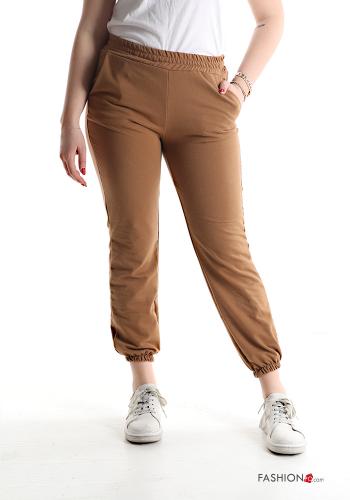  Pantalone sportivo in Cotone con tasche con elastico  Bronzo