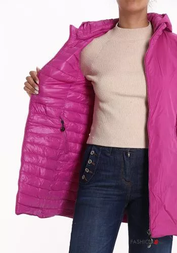  reversible Puffer Jacket with pockets with hood with zip