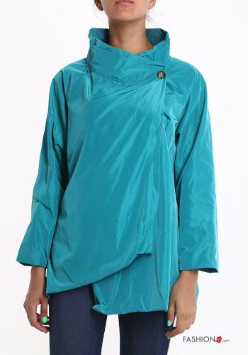  asymmetrical Wind Jacket with buttons with pockets