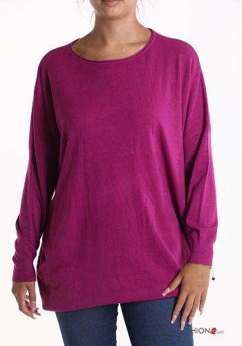  Maglione Casual  Rosso violaceo