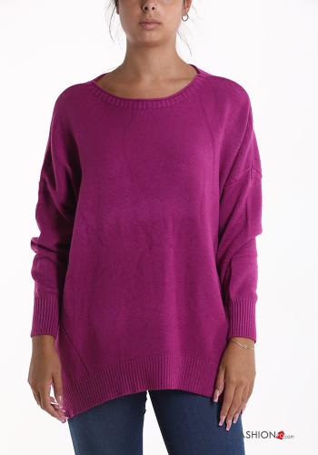  Maglione Casual  Rosso violaceo