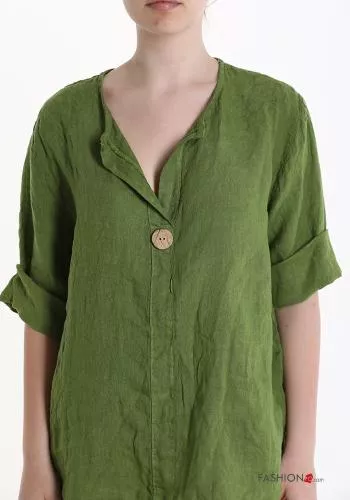  Linen Tunic with buttons