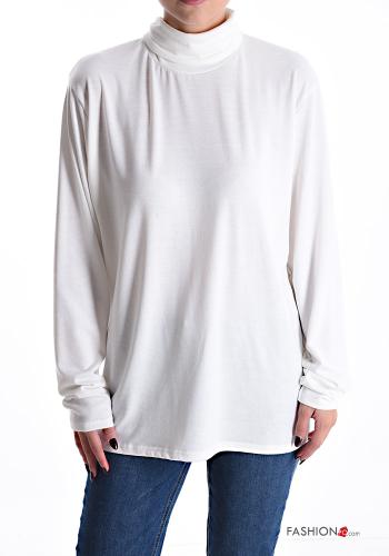  Long sleeved top Rollneck White
