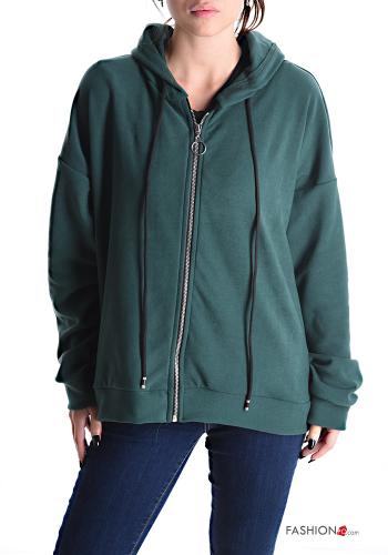  Sweatshirt mit Reißverschluss mit Kapuze