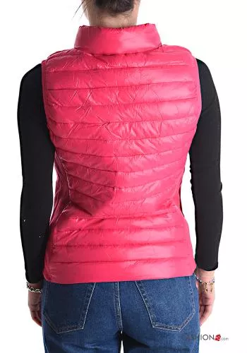  quilted Gilet Rollneck with zip with pockets