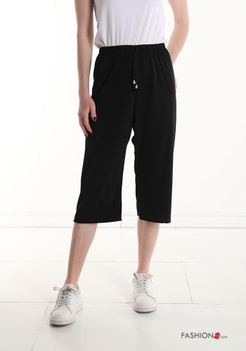  Cropped Trousers with drawstring with elastic
