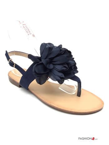 Sandals  Suede with strap adjustable Floral print