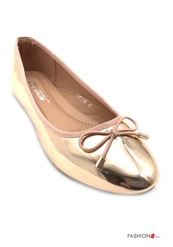  faux leather Ballerinas with bow Various colours