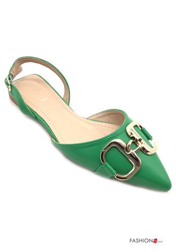  faux leather Flat shoes Ankle strap