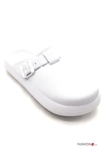  Pantofole con cinturino  Bianco