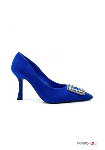  Suede Heeled shoes with rhinestones