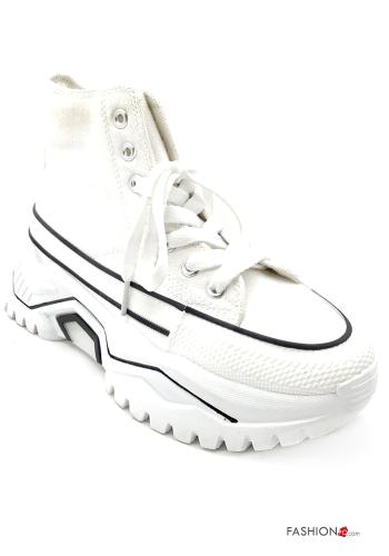  Sneakers alte Casual  Bianco
