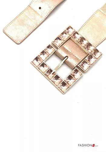  faux leather adjustable Belt with rhinestones