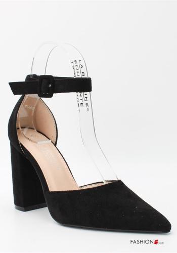  Suede pointed-toe Heeled shoes Ankle strap