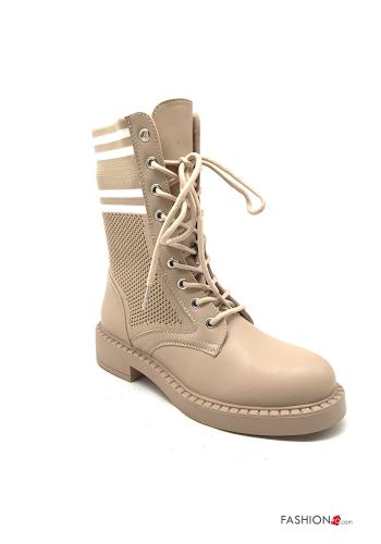  faux leather Combat Boots 