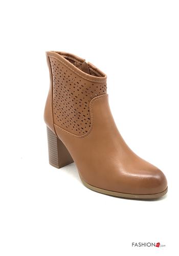  faux leather round-toe Ankle boots (High) with zip