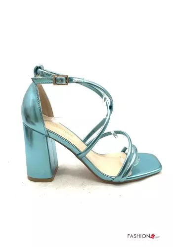  metallic Heeled shoes Ankle strap