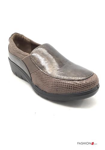  faux leather slip-on Flat shoes 