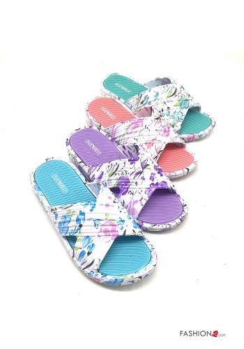 Lot de 36 paires Claquettes à Imprimé Floral 