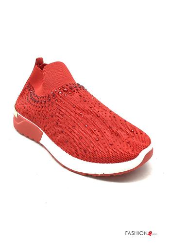  Zapatillas (Sneakers) slip-on con brillantes 
