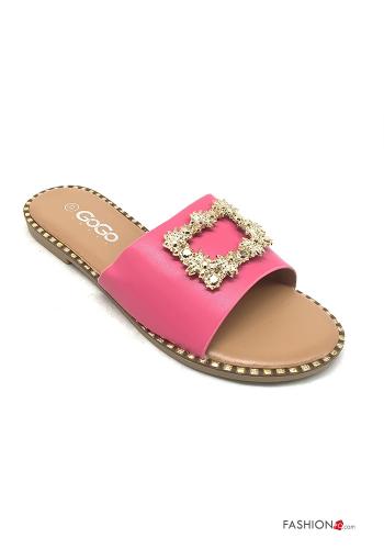  faux leather Sandals  Fucsia