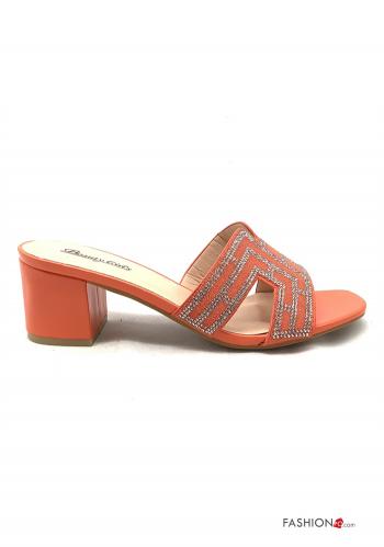  open toe High Heel mit Strasssteinen