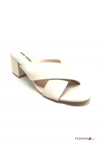  Kunstleder Sabot (Mules) High Heel 