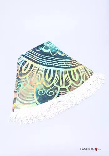  Patterned Towel with fringes