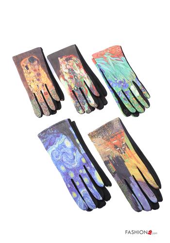  Creative print Gloves 