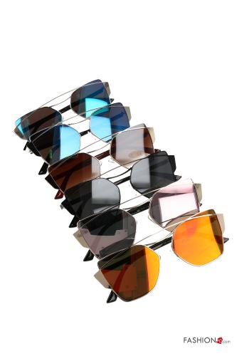 Pack de 12 peças Óculos de sol com lentes espelhadas 