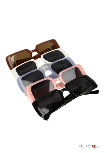 Pack de 12 peças Óculos de sol retangulares com lentes classicas 