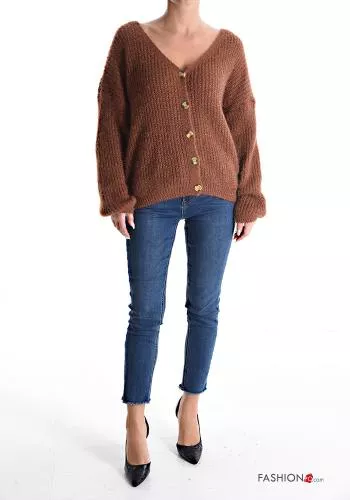  Cardigan with buttons with v-neck