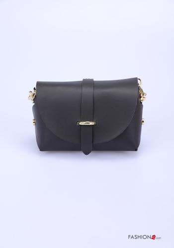  Borsa in Vera pelle con tracolla  Nero