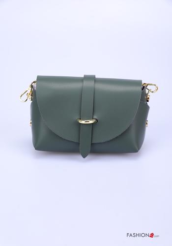  Genuine Leather Bag with shoulder strap Military green