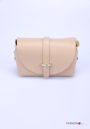 Genuine Leather Bag with shoulder strap Tobacco colour