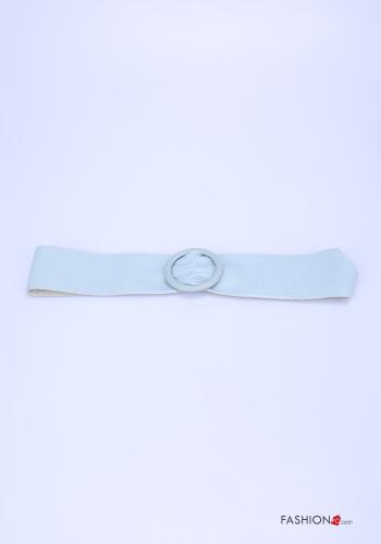  adjustable Genuine Leather Belt  Light -blue