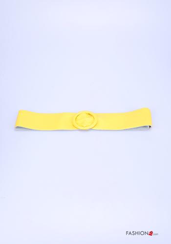  adjustable Genuine Leather Belt  Yellow