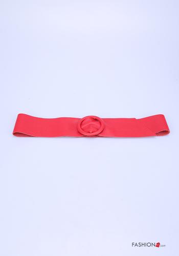  adjustable Genuine Leather Belt  Red