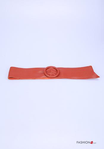  adjustable Genuine Leather Belt  Orange