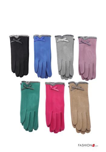  Cotton Gloves with bow Various colours