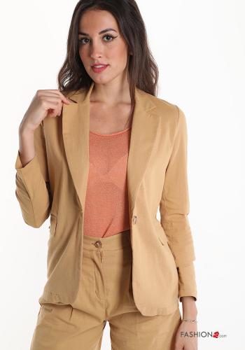  Blazer en Coton à boutons 
