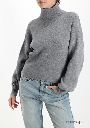  Maglione a collo alto  Grigio