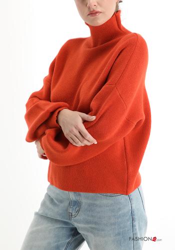  turtleneck Sweater  Orange