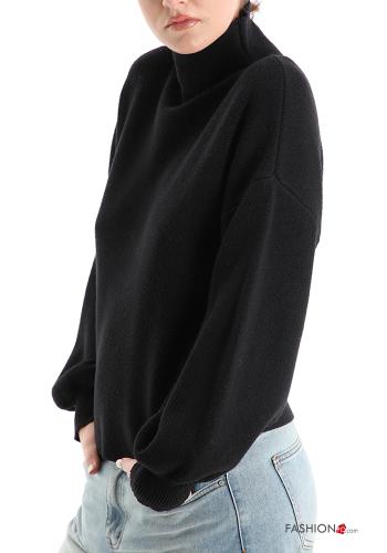  Maglione a collo alto  Nero